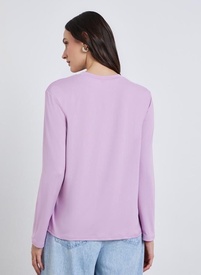 ستايلي تيشيرت بطبعة جرافيك وقصة عادية - Image 4